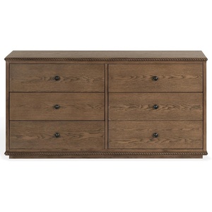 image:imageSAFAVIEH Couture  Octavian Rope Detail Dresser  Walnut Oak  6Drawer Storage Chest  Fully Assembled  Ideal for Bedroom Guest Room 66 W x 20 D x 34 H SFV2234BWalnut