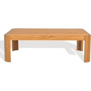 image:imageSAFAVIEH Couture  Outdoor Leilani Coffee Table  Natural Teak Solid Wood  Weather Resistant  Ideal for Deck Patio Backyard 48 W x 319 D x 15 H CPT1079ANatural Teak