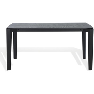 image:imageSAFAVIEH Couture Collection  Alyssamarie Black Rectangle Wood Dining Table Modern Tapered Leg Design SFV6715BBlack