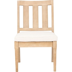 image:imageSAFAVIEH Couture Outdoor Collection Dominica NaturalBrown Cushion Dining Chair Set of 2NaturalWhite