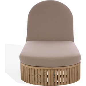 image:imageSAFAVIEH Couture Outdoor Patio Furniture Collection  Arielle Solid Wood Sun Lounger Adjustable Reclining Chaise Lounge Chair Fully Assembled CPT5002NaturalBrown