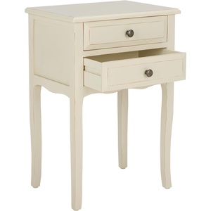 image:imageSAFAVIEH Furniture  Lori 2Drawer End Table  Red Maple  Solid Wood  Farmhouse Classic Design  Ideal for Living Room Entryway Home Office 181 W x 13 D x 268 H  Fully Assembled AMH6576CBarley
