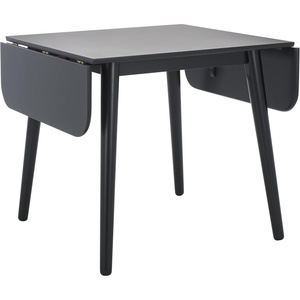 image:imageSAFAVIEH Home Collection  Damarius White Washed Solid Wood Drop Leaf Dining Table SpaceSaving Modern Design Seats up to 4 DTB8501BMatte Black