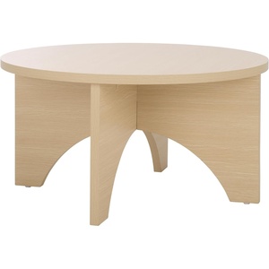 image:imageSAFAVIEH Home Collection  Eustace Sand Coffee Table Modern Round Accent Table Sculptural Base Design COF9306ASand