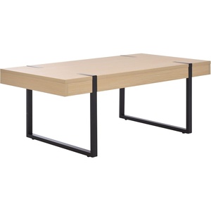 image:imageSAFAVIEH Home Collection  Klausner Sand amp Black Coffee Table Modern Rectangular Accent Table Metal Frame Design COF9308ASandBlack