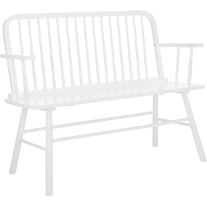 image:imageSAFAVIEH Home Collection  Lucilia Spindle Bench White Solid Wood Entryway or Dining Bench Windsor Style Seating BCH8501BWhite