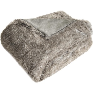image:imageSAFAVIEH Home Collection Faux Luxe Peacock Throw GreyGray