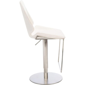 image:imageSAFAVIEH Home Collection Pierro Black Faux LeatherGold Adjustable Gas Lift Bar StoolWhite  Brushed Nickle
