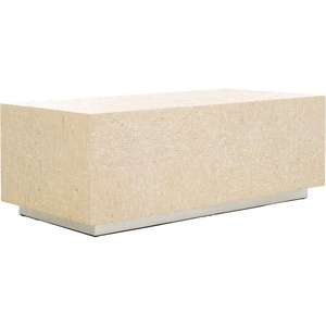image:imageSAFAVIEH Home Collection Scarlett NaturalSilver Capiz Shell Rectangle Prism Coffee Table Fully AssembledNaturalSilver