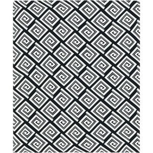 image:imageSAFAVIEH Home Collection Veda BlackIvory Cotton 50 x 60 Decorative Accent Throw Blanket
