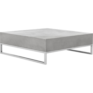 image:imageSAFAVIEH Outdoor Collection Eartha Modern Dark Grey Concrete Coffee Table Fully Assembled
