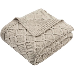 image:imageSAFAVIEH Petal Knit Throw Blanket Palewisper