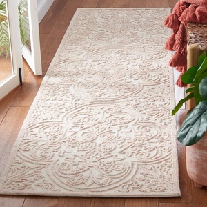image:imageSAFAVIEH Trace Collection Area Rug  5 x 8 Dark Grey amp Light Grey Handmade Wool Ideal for High Traffic Areas in Living Room Bedroom TRC101AIvoryPink