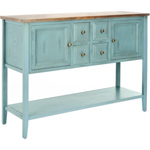 image:imageSafavieh American Homes Collection Charlotte Medium Oak SideboardBlue  Oak