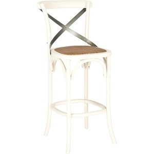 image:imageSafavieh American Homes Collection Eleanor Weathered Oak 307inch Bar StoolAntique White