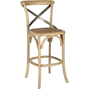 image:imageSafavieh American Homes Collection Eleanor Weathered Oak 307inch Bar StoolOak