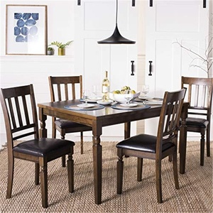 image:imageSafavieh Home Collection Kodiak 5 Piece Dining Set Light oak and Black