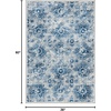 image:imageMartha Stewart x SAFAVIEH Area Rug Collection  8 x 10 Navy amp Cream Floral Pattern NonShedding amp Easy Cleaning Ideal for Living Room Bedroom Office Dining Space MSR2862NCreamBlue