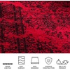 image:imageSAFAVIEH Adirondack Collection Accent Rug  26 x 4 Red amp Black Oriental Distressed Design NonShedding amp Easy Care Ideal for High Traffic Areas in Entryway Living Room Bedroom ADR101FRed  Black