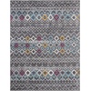 image:imageSAFAVIEH Amsterdam Collection Accent Rug  23 x 4 Ivory amp Multi Moroccan Boho Design NonShedding amp Easy Care Ideal for High Traffic Areas in Entryway Living Room Bedroom AMS108KDark GreyIvory