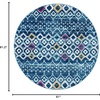 image:imageSAFAVIEH Amsterdam Collection Accent Rug  23 x 4 Ivory amp Multi Moroccan Boho Design NonShedding amp Easy Care Ideal for High Traffic Areas in Entryway Living Room Bedroom AMS108KNavyTurquoise