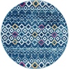 image:imageSAFAVIEH Amsterdam Collection Accent Rug  23 x 4 Ivory amp Multi Moroccan Boho Design NonShedding amp Easy Care Ideal for High Traffic Areas in Entryway Living Room Bedroom AMS108KNavyTurquoise
