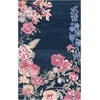 image:imageSAFAVIEH Area Rug 4x6  Jardin Collection  Ivory amp Pink Handmade Wool Floral Design Ideal for Living Room Bedroom Dining Space JAR475ANavyPink