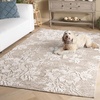 image:imageSAFAVIEH Area Rug 8x10  Glamour Collection  Large  Light Pink Handmade Wool amp Viscose Floral Design Ideal for Living Room Bedroom Dining Space GLM151UBrownIvory