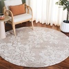 image:imageSAFAVIEH Area Rug 8x10  Glamour Collection  Large  Light Pink Handmade Wool amp Viscose Floral Design Ideal for Living Room Bedroom Dining Space GLM151UBrownIvory