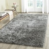 image:imageSAFAVIEH Area Rug 8x10  South Beach Shag Collection  Large  Charcoal Handmade Ultra Plush Thick Pile Ideal for Living Room Bedroom Dining Space SBS562ESteel Grey