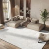 image:imageSAFAVIEH Area Rug 8x10  South Beach Shag Collection  Large  Charcoal Handmade Ultra Plush Thick Pile Ideal for Living Room Bedroom Dining Space SBS562ESnow White