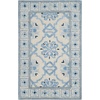 image:imageSAFAVIEH Bella Collection Area Rug  5 x 8 Ivory amp Blue Handmade Wool amp Viscose Ideal for High Traffic Areas in Living Room Bedroom BEL155AIvoryBlue