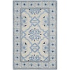 image:imageSAFAVIEH Bella Collection Area Rug  5 x 8 Ivory amp Blue Handmade Wool amp Viscose Ideal for High Traffic Areas in Living Room Bedroom BEL155AIvoryBlue
