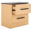 image:imageSAFAVIEH Couture Collection Abbianna NaturalBlack Marble Top 2Drawer Accent Table Nightstand Fully Assembled