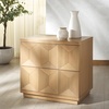 image:imageSAFAVIEH Couture Collection Deziree Natural Brown 2Drawer Nightstand Fully AssembledNatural