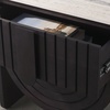 image:imageSAFAVIEH Couture Collection Floris TravertineBlack Solid Wood 1Drawer Accent Table Nightstand