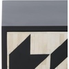 image:imageSAFAVIEH Couture Collection Kimori BlackWhite Aztec 2Drawer Nightstand Fully Assembled