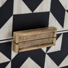 image:imageSAFAVIEH Couture Collection Kimori BlackWhite Aztec 2Drawer Nightstand Fully Assembled