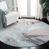image:imageSAFAVIEH Glacier Collection 8 x 10 Pink  Blue GLA127U Modern Abstract NonShedding Living Room Bedroom Dining Home Office Area RugGreyMulti
