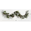 image:imageSAFAVIEH Home Collection 28inch Decorative Artificial Snowy Pine Garland with Ornaments LED Lights Fully Assembled