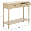 image:imageSAFAVIEH Home Collection Haven Desert Brown 2Drawer Small Console Table for Entryway Living Room FoyerNatural