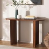 image:imageSAFAVIEH Home Collection Koka Walnut Brown Oval Top Console Table Fully AssembledWalnut