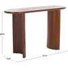 image:imageSAFAVIEH Home Collection Koka Walnut Brown Oval Top Console Table Fully AssembledWalnut