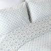 image:imageSAFAVIEH Home Floral Reversible Comforter Set  3 Piece QueenFull 100 Cotton 144TC Blue Mist amp Sage Green  Includes 1 Duvet Cover amp 2 Shams CMT2000AQBlue MistSage Green