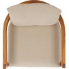 image:imageSAFAVIEH Outdoor Patio Furniture Collection  Kento Natural Wood Arm Chair Set of 2 with Taupe Cushions Wide amp Deep Comfortable Seating Modern Design PAT7097ANaturalTaupe