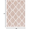 image:imageSAFAVIEH Tahoe Shag Collection Area Rug  9 x 12 Blue amp White Trellis Design NonShedding amp Easy Care 12inch Thick Ideal for High Traffic Areas in Living Room Bedroom THO675MBeigeWhite