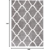 image:imageSAFAVIEH Tahoe Shag Collection Area Rug  9 x 12 Blue amp White Trellis Design NonShedding amp Easy Care 12inch Thick Ideal for High Traffic Areas in Living Room Bedroom THO675MGreyWhite