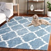 image:imageSAFAVIEH Tahoe Shag Collection Area Rug  9 x 12 Blue amp White Trellis Design NonShedding amp Easy Care 12inch Thick Ideal for High Traffic Areas in Living Room Bedroom THO675MBlueWhite