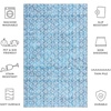 image:imageSAFAVIEH Washable Rug Tucson Collection  6 x 9 Blue amp Grey Slip Resistant amp Easy to Clean Ideal for Living Room Bedroom Dining Space TSN901MBlueGrey