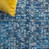 image:imageSAFAVIEH Washable Rug Tucson Collection  6 x 9 Blue amp Grey Slip Resistant amp Easy to Clean Ideal for Living Room Bedroom Dining Space TSN901MBlueGrey